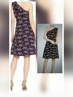 BANANA REPUBLIC FACTORY SZ 10P NWT Wine 1 Shoulder Fit and Flare Cocktail Dress